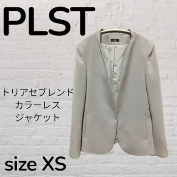 PLST 트리아세 블렌드 컬러리스 자켓 XS