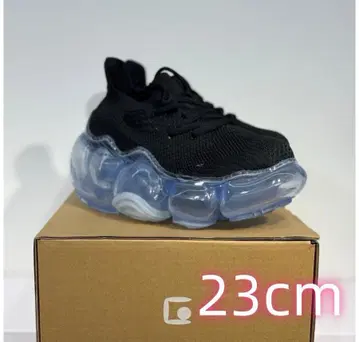 grounds 스니커즈 블랙 파랑 통굽 여성용 23cm
