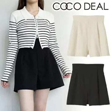 COCO DEAL 헤링본 하이웨스트 숏팬츠