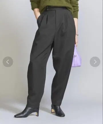 BEAUTY & YOUTH 카르제 커브 팬츠 블랙