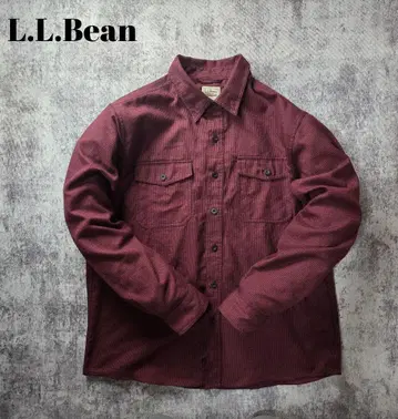 빨검 체크 L.L.Bean 긴팔 워크 셔츠 L
