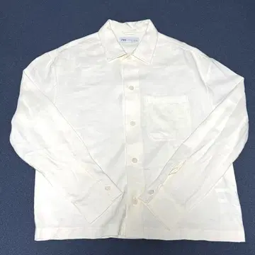 ZARA 자라 텍스처 셔츠 자켓 화이트 M 사이즈 숏 기장