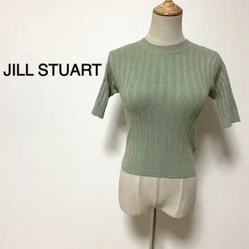 JILL STUART 아이스 그린 컬러 반팔 니트