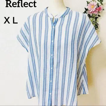 XL 빅 사이즈 세탁 가능 리플렉트 블라우스 셔츠 스트라이프 상의