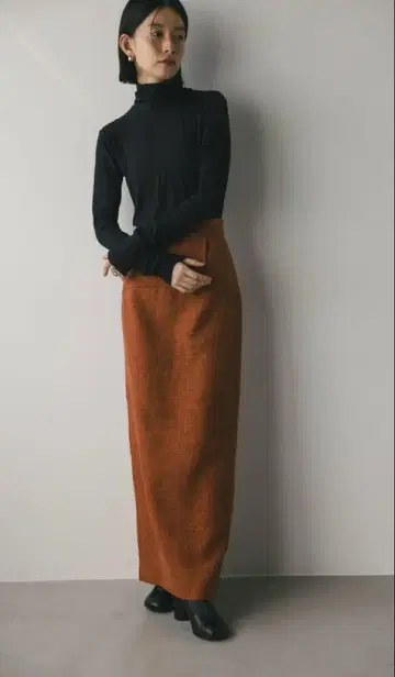 STYLEMIXER 아치 패널 트위드 스커트