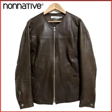 정가 10만 nonnative 노카라 가죽 자켓 브라운 1