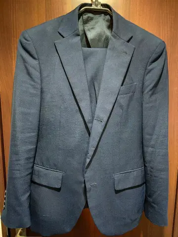 SUIT SELECT 네이비 비즈니스 정장 상하의 세트 A4 봄/여름용