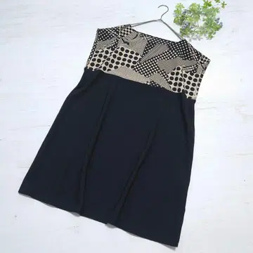 시선당 시세 크레이프 원단 물방울 도트 프렌치 슬리브 튜닉 F