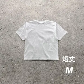 숏 기장 T셔츠 화이트 티 노멀코어 스타일 스트릿 스타일 M