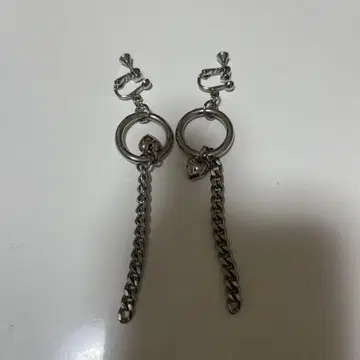 PUNYUS 실버 체인 반지 귀찌