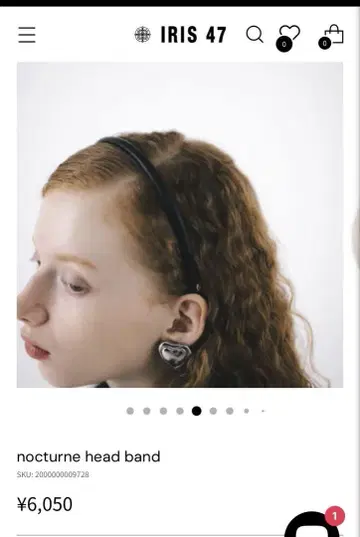 [새상품급] iris47 nocturne head band 브라운