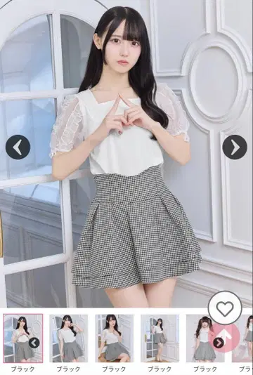 미셸 마카롱 슬림 레그 스커트 하운드투스 체크 패턴 M