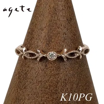 agete 아가트 K10PG 티아라 반지 9호 D0.014ct