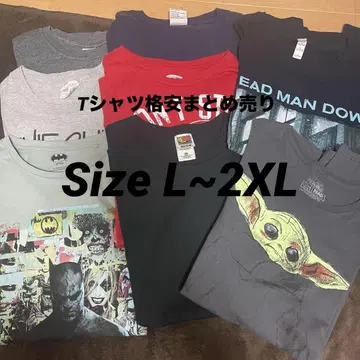US 구제 의류 묶음 판매 L~2XL 스타 워즈 배트맨 티셔츠 00s