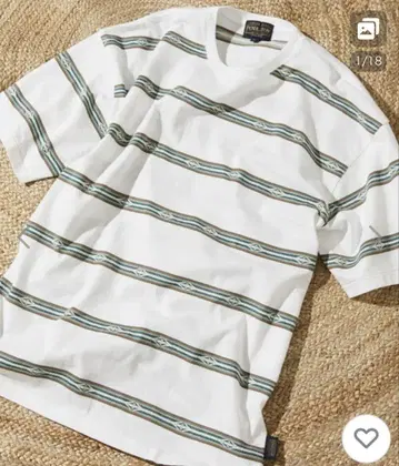 PENDLETON 자카드 보더 티셔츠 L