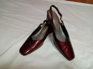 긴자 요시노야 다크 브라운 슬링백 샌들 22.5cm