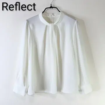 Reflect 스탠드넥 보타이풍 턱 블라우스