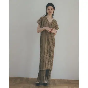 CLANE RANDOM STRIPE KNIT ONE PIECE