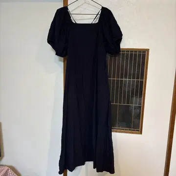 MOUSSY CRAPE FLARE 드레스 네이비