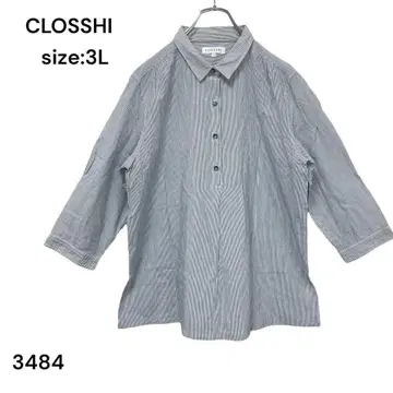CLOSSHI 크로시 셔츠 상의 3L 긴팔 면 스트라이프