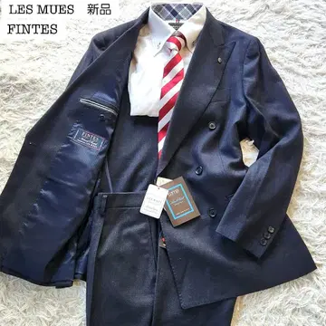 새상품 FINTES 120's LES MUES 수트 셋업 AB6 네이비