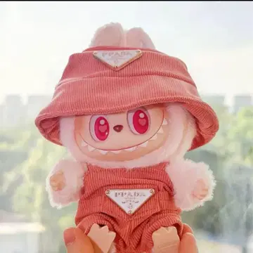라부부 살로펫 갈아입히기 의상 로고 의류 햇 17cm