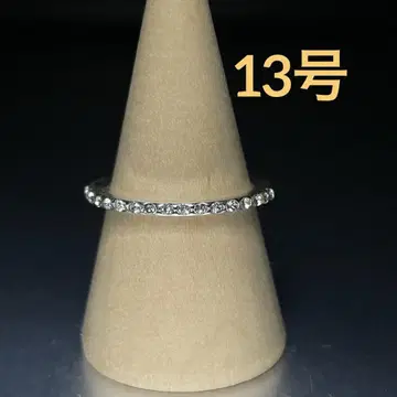 빈티지 패션 반지 실버 13호 하프 이터니티 크리스탈