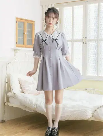 ROJITA 레이스 카라 W 리본 원피스