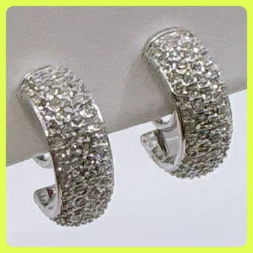 극미품 스와로브스키 SWAROVSKI 빅 사이즈 크리스탈 이어링