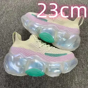 grounds 그라운즈 스니커즈 WHITE PINK 통굽 여성용 23cm