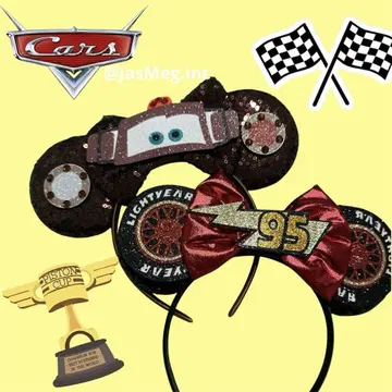 디즈니 모티브 머리띠 해외 카 Cars 메타 맥퀸 대인기
