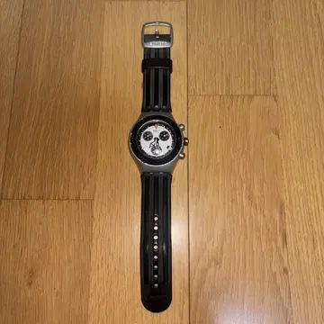 Swatch 크로노그래프 고무 벨트 시계