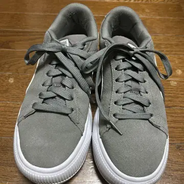 PUMA 스니커즈 Suede Mayu 스틸 그레이 x 화이트