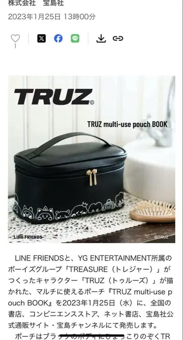 트레저 TRUZ 메이크업 파우치 한국 KPOP