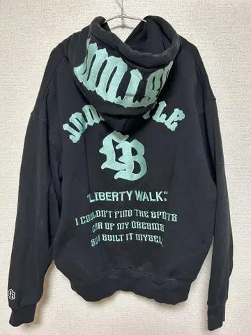 LIBERTY WALK 자수 후드티