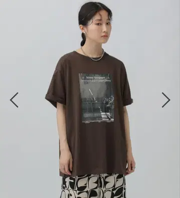 렙심 이번 시즌 완판 모듬 BIG 포토 T 브라운