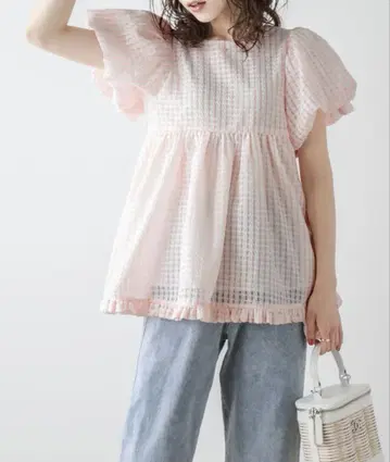 AMELY  깅엄 체크 상의