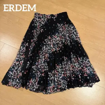 ERDEM 꽃무늬 플리츠 스커트