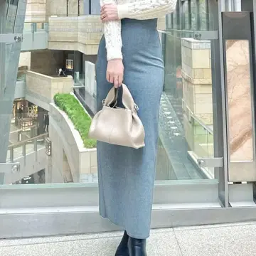 ZARA 미디 펜슬 스커트 // 그레이 // XS