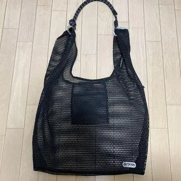 OUTDOOR 아웃도어 메쉬 토트백 블랙