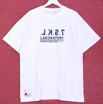 SEVESKIG 프린트 빅 실루엣 티셔츠 L 화이트 세