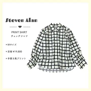 Steven Alan PRINT SHIRT 체크 셔츠 긴팔