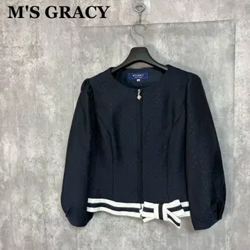 M'S GRACY 하트 모티브 까멜리아 노카라 자켓 38