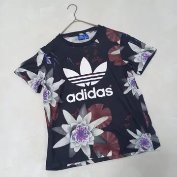 adidas 올 패턴 연꽃 로터스 티셔츠 M 사이즈