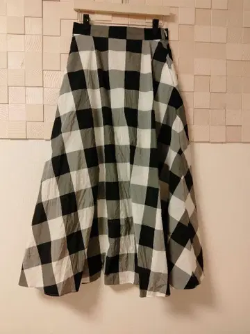 UNITED ARROWS FAbRICA 체크 롱 플레어 스커트 38