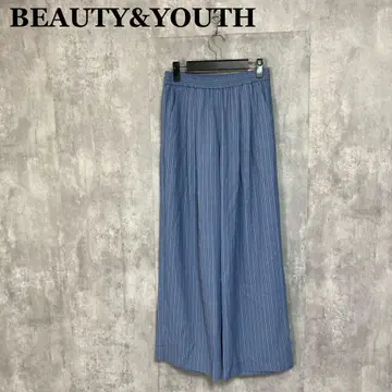 BEAUTY&YOUTH 핀스트라이프 와이드 이지 팬츠 M