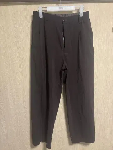 MORRIS & SONS 다크 브라운 와이드 팬츠
