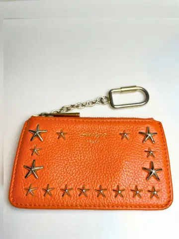 JIMMY CHOO 오렌지 별 모양 스터드 키케이스