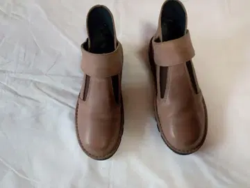 새상품급 Esprit 브라운 가죽 사이드 고어 부츠 22.0cm