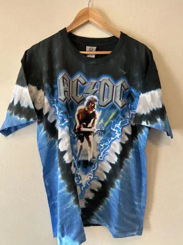 AC/DC 타이다이 티셔츠 리퀴드 블루